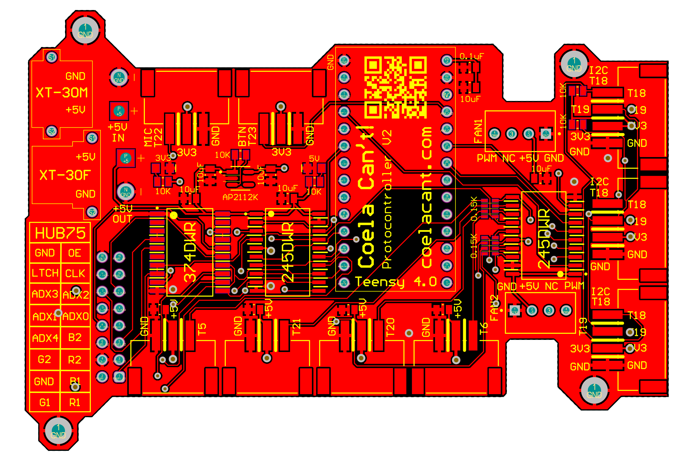 Top Copper Layer with Top Overlay