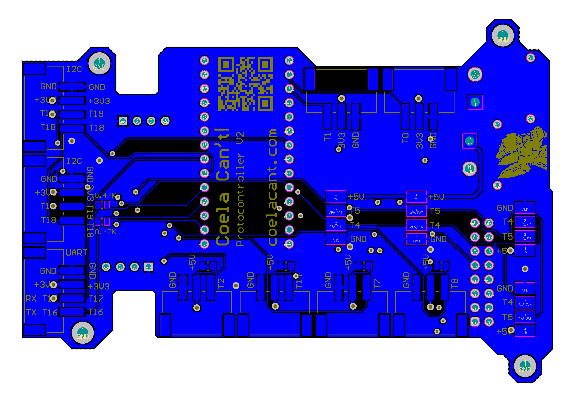 Bottom Copper Layer with Bottom Overlay