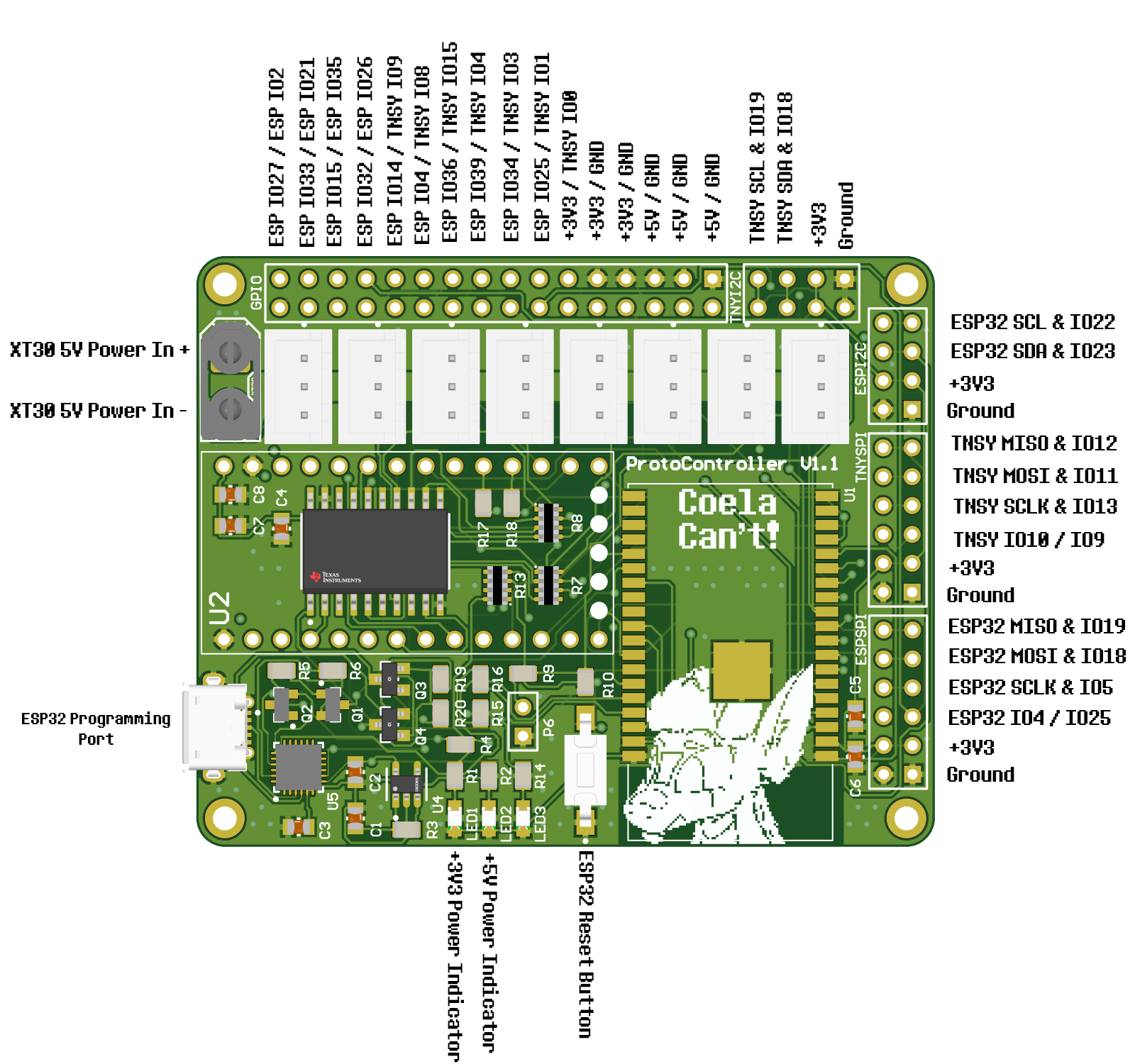 Protocontroller V1.1 Pinout